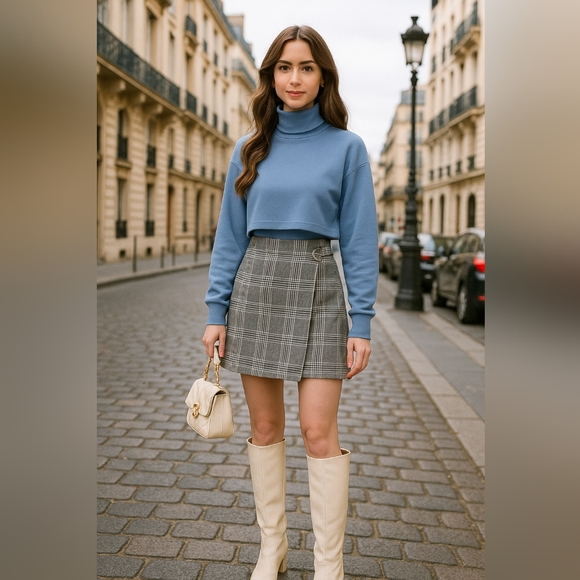 H&M Tops - 3/$15! H&M Cropped Turtleneck Sweatshirt